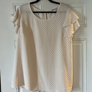 Chic Soul Flutter Sleeve Short Sleeve Top 1XL Plus Size